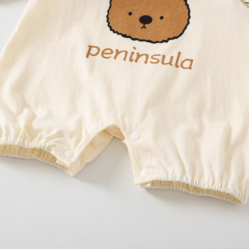 Bear Baby Short Sleeve Rompers